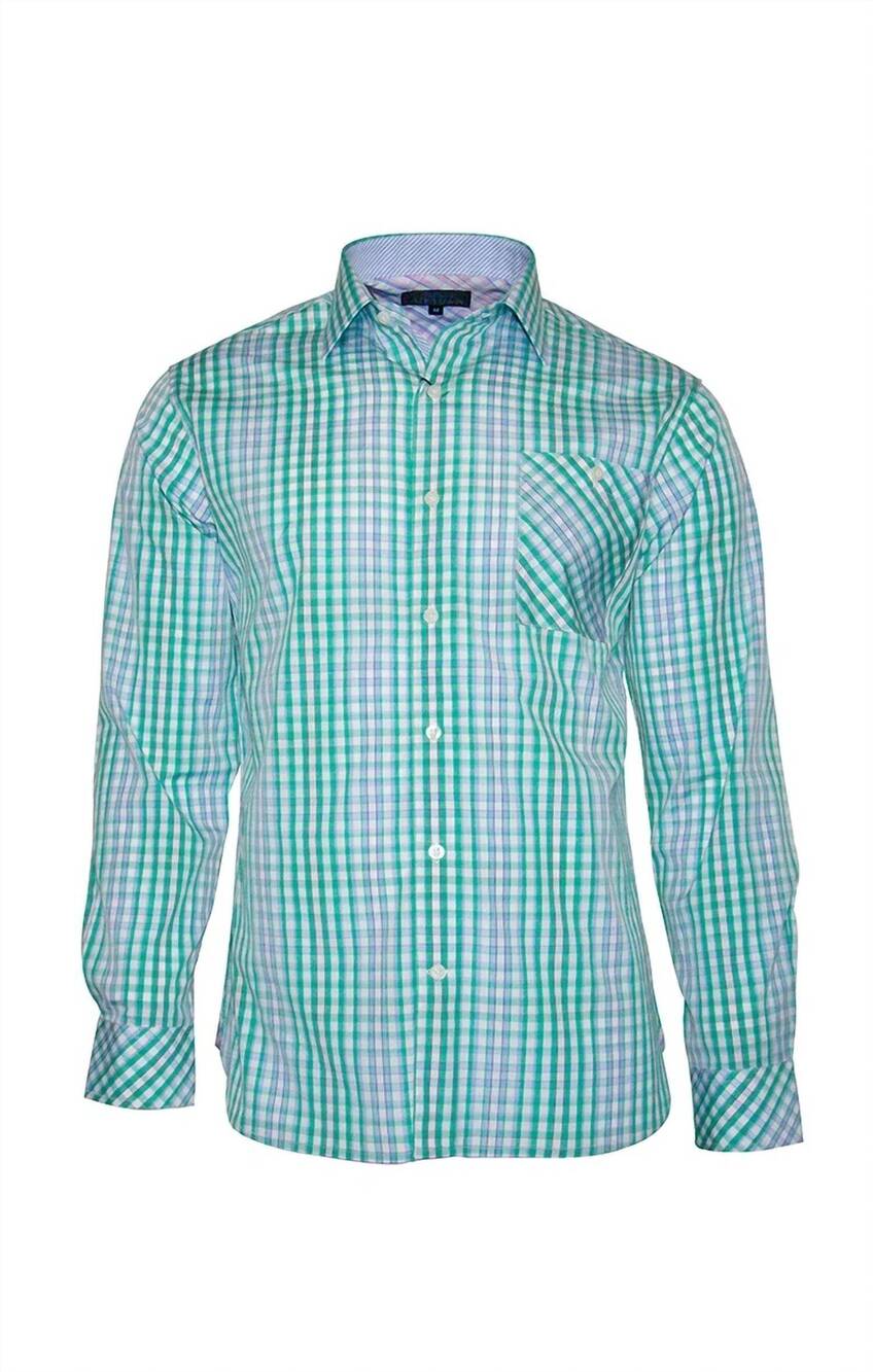 NEW HOOK & TACKLE men's belmont button down shirt in emerald